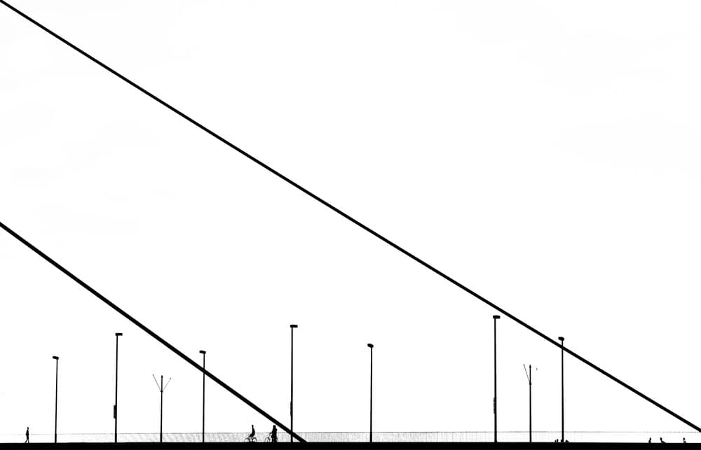 Urban Lines Silhouette by Jeroen van de Wiel — canvas wall art