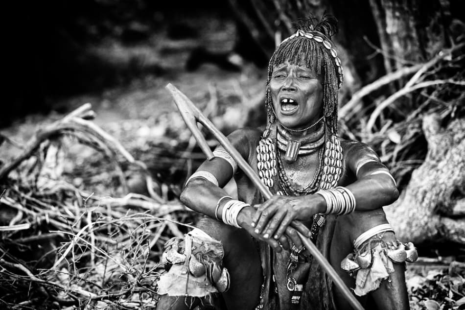 Expressive Tribal Portrait by Goran Jovic — canvas wall art