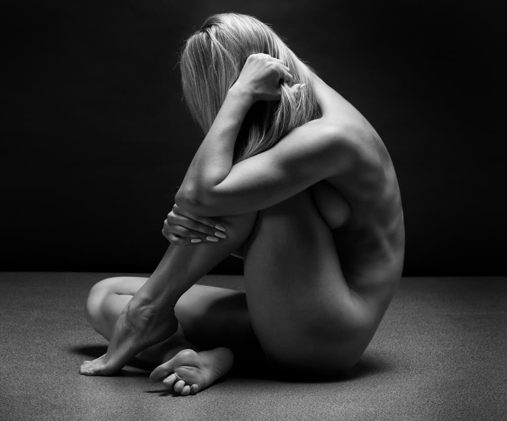 Blonde Woman Reflecting by Anton Belovodchenko — canvas wall art