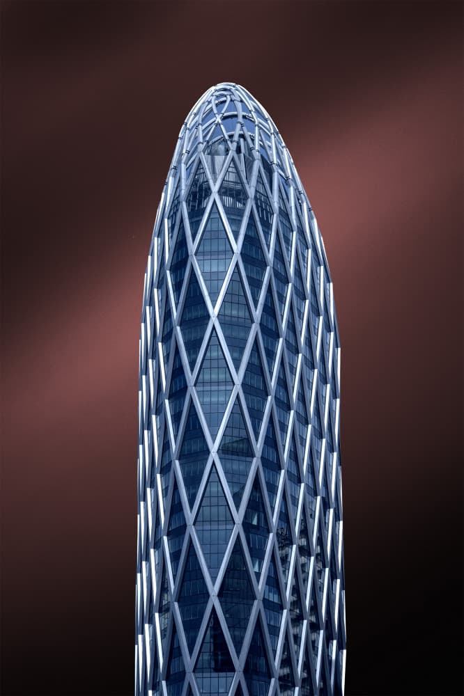 Sleek Diamond Tower by Jef Van den Houte — canvas wall art