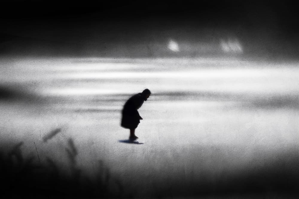 Melancholy Figure Abstract by Nicodemo Quaglia — canvas wall art