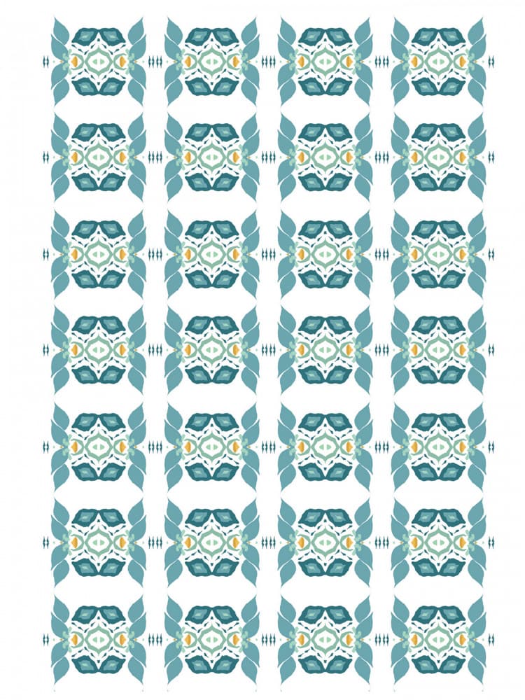 Abstract Teal Pattern by Breanna Megan Studio — canvas wall art