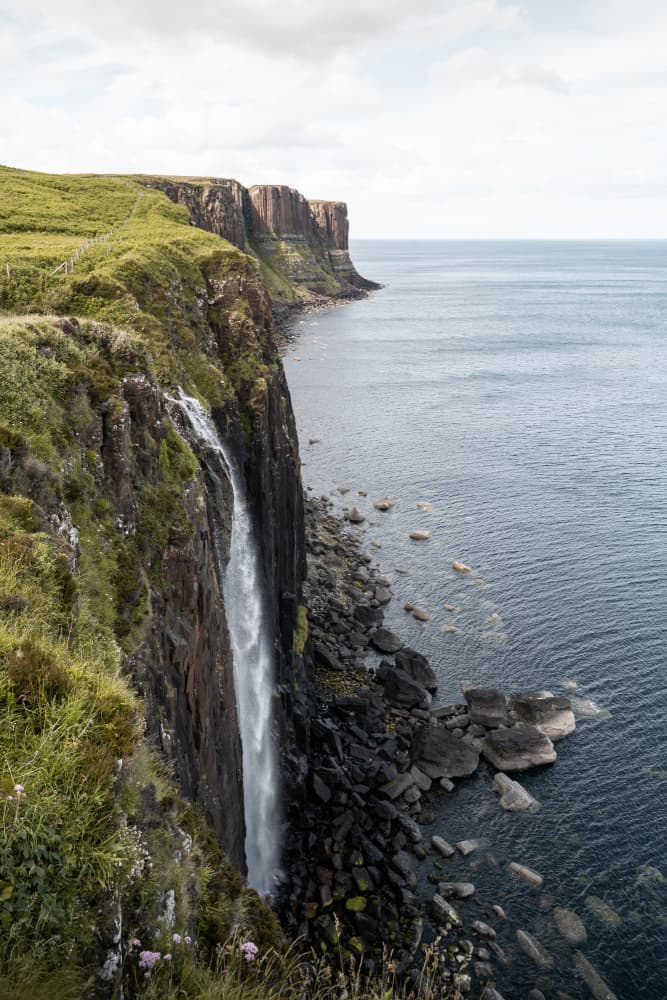 Majestic Coastal Waterfall by Henrike Schenk — canvas wall art