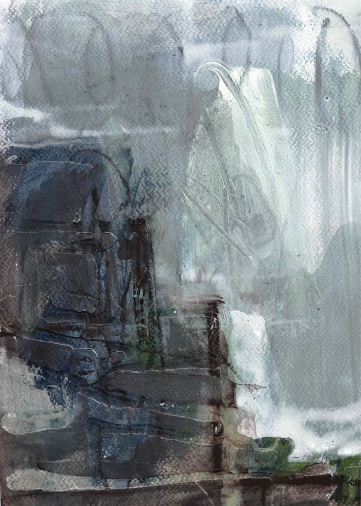 Abstract Waterfall Flow by Deb Chaney — canvas wall art