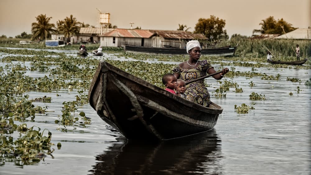 African River Journey by Elena Molina — canvas wall art