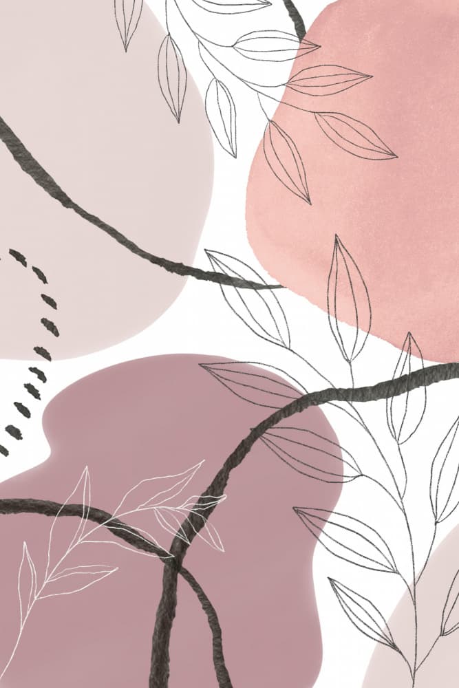 Soft Abstract Botanical Shapes by Sally Ann Moss — canvas wall art