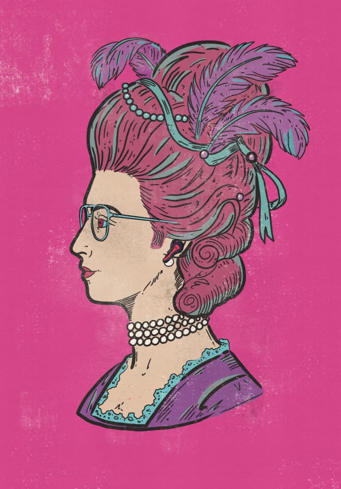 Rococo Lady With Glasses by Nicholas — canvas wall art