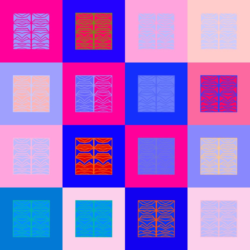 Vibrant Abstract Grid by Vivian Kim — canvas wall art
