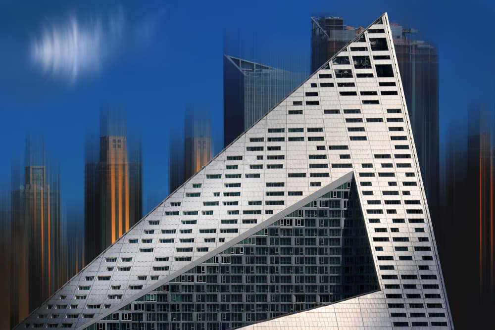 Modern City Triangle by Hans-Wolfgang Hawerkamp — canvas wall art