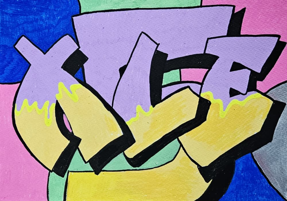 Vibrant Graffiti Pop by Olea Huuska — canvas wall art