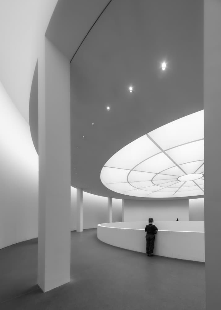 Curved Museum Interior by Andy Dauer — canvas wall art