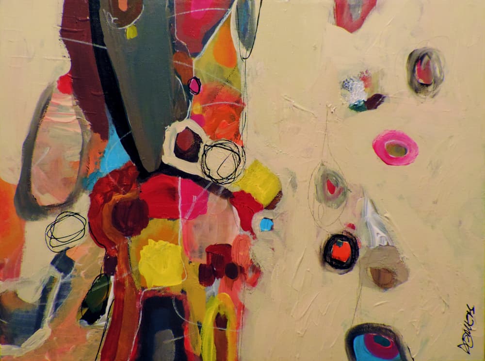 Vibrant Abstract Shapes by Sylvie Demers — canvas wall art