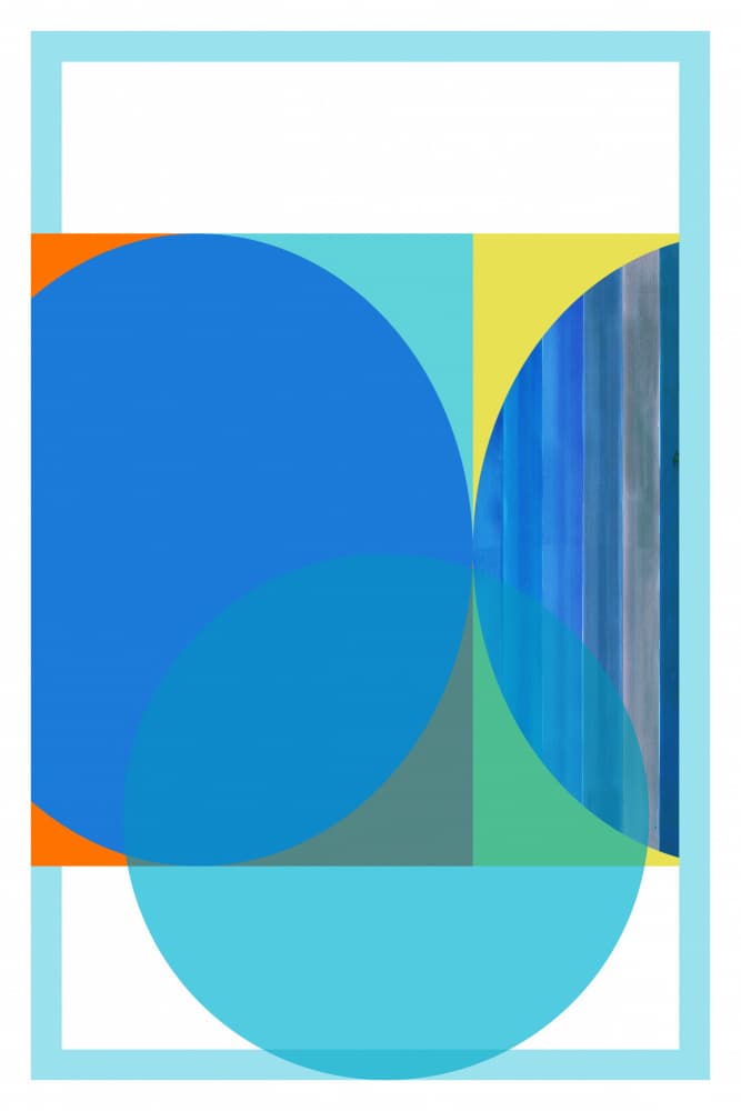 Geometric Blue Serenity by cartissi — canvas wall art