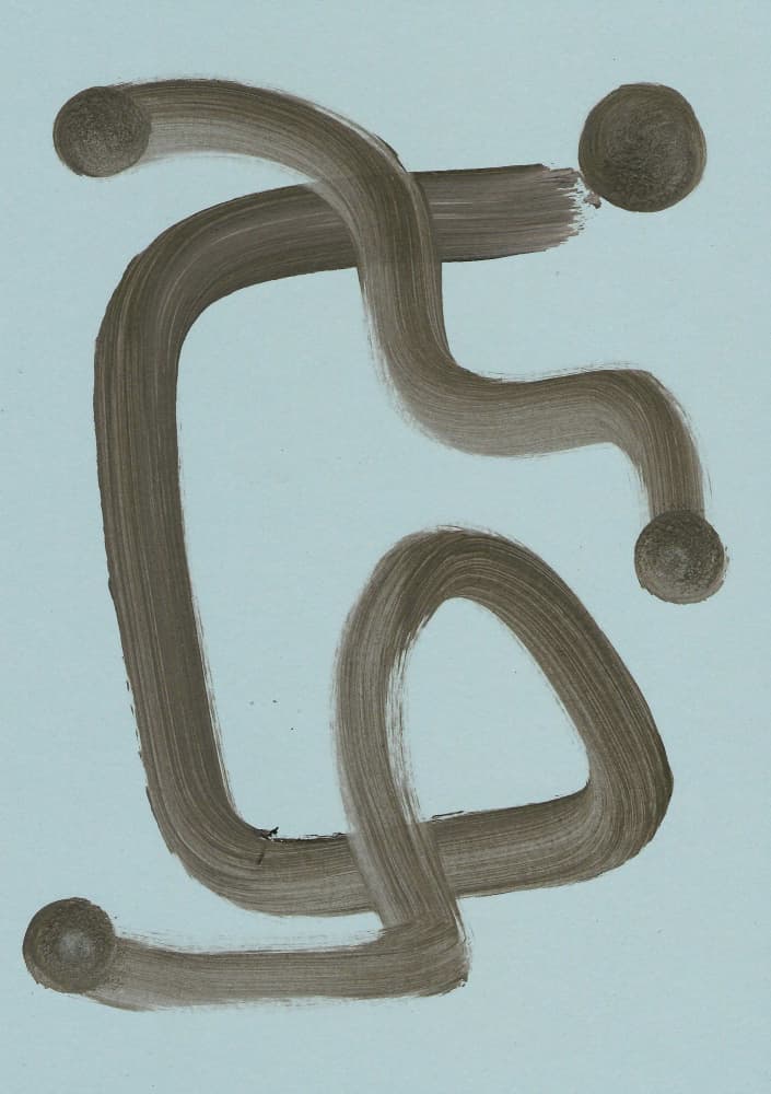 Brown Blue Abstract Flow by Santhosh ch — canvas wall art