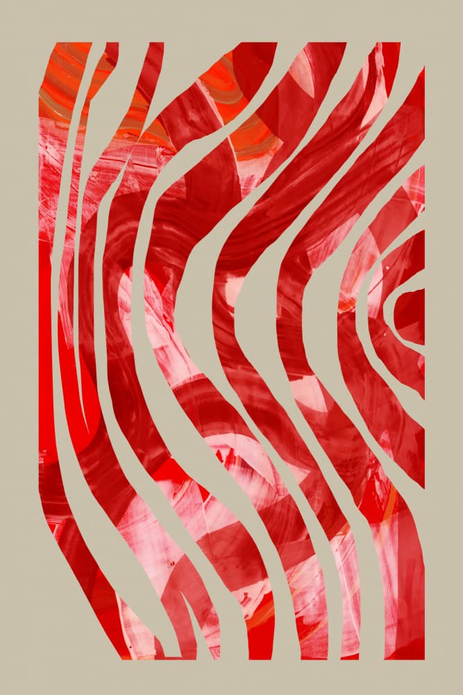 Abstract Red Flow by cartissi — canvas wall art
