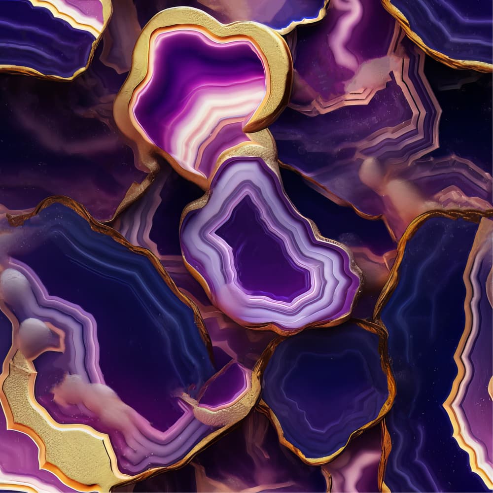 Luxury Purple Agate by Bilge Paksoylu — canvas wall art