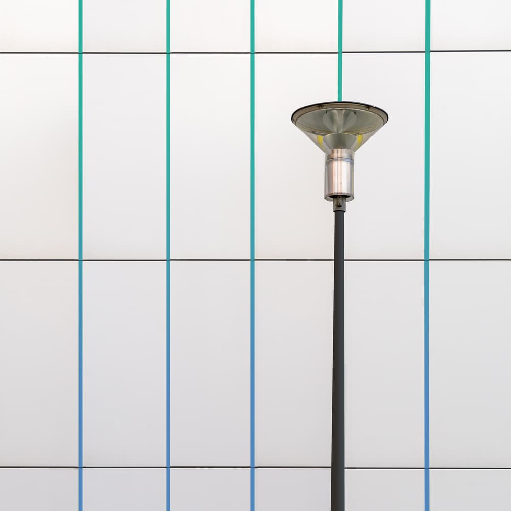 Modern Street Lamp Grid by Luc Vangindertael (laGrange) — canvas wall art