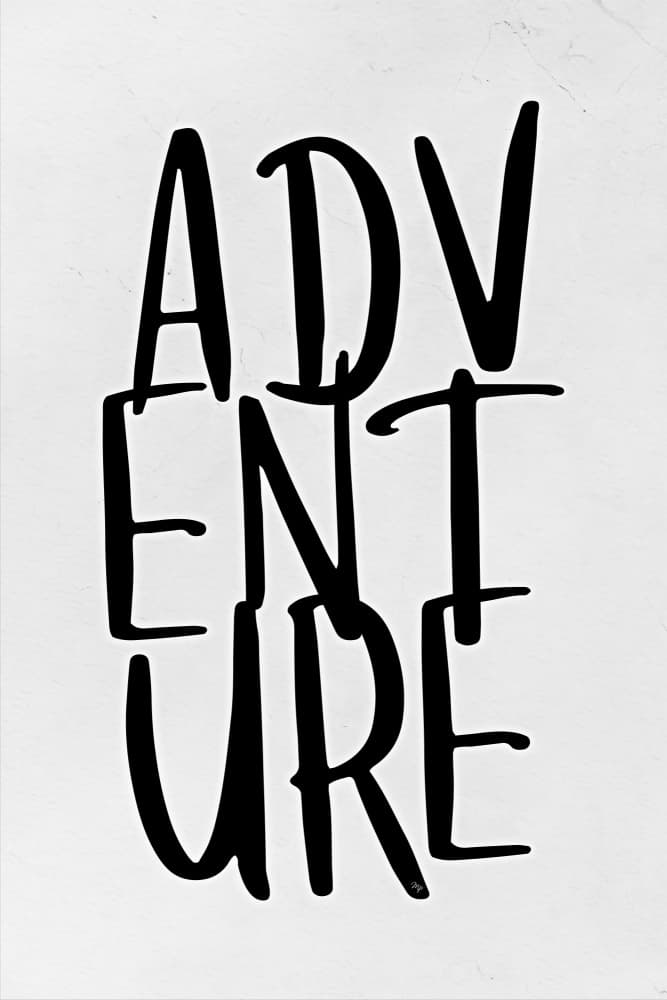 Handwritten Adventure Quote by Martina — canvas wall art