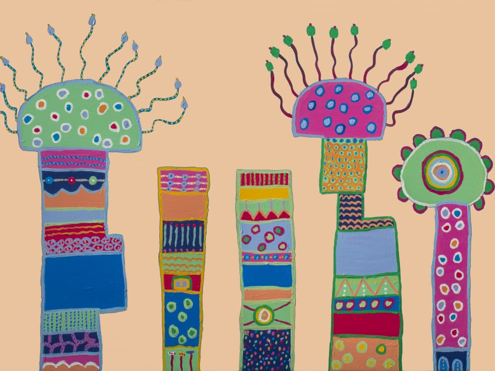 Whimsical Patterned Shapes by Helen Joynson — canvas wall art