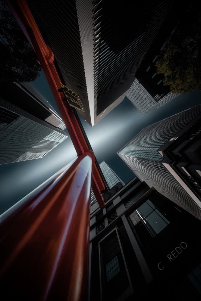 Urban Architecture Perspective by Amatou T — canvas wall art