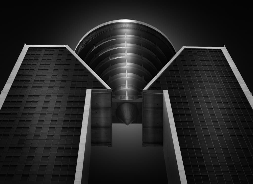 Sleek Futuristic Architecture by Helena GARCIA HUERTAS — canvas wall art