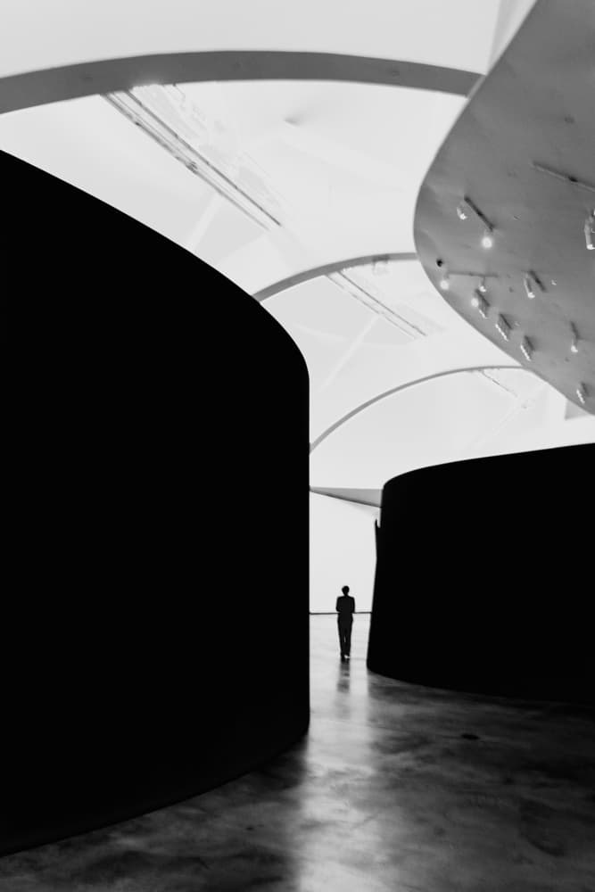 Lone Figure in Modern Space by Massimo Della Latta — canvas wall art