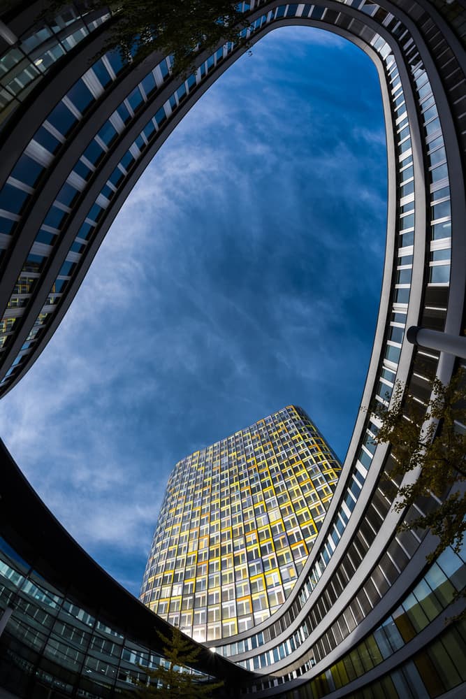 Upward City Geometry by Marc Pelissier — canvas wall art