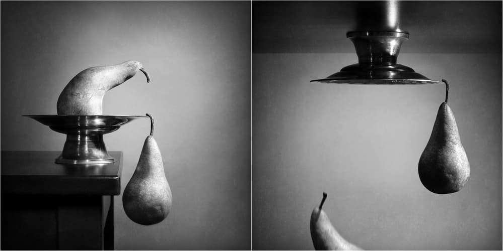 Gravity and Pears by Victoria Glinka — canvas wall art