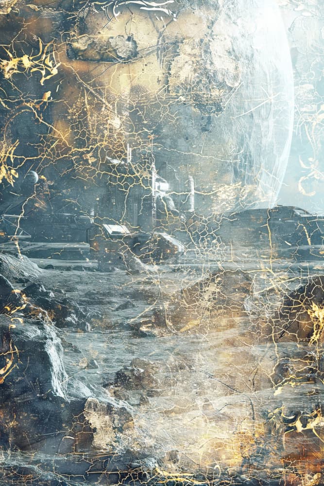 Distant Planet Ruins by Rafal Kulik — canvas wall art