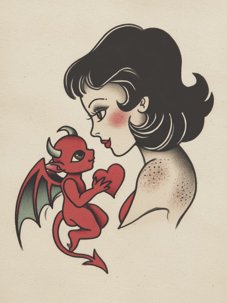 Sweet Devil Love by Andreas Magnusson — canvas wall art