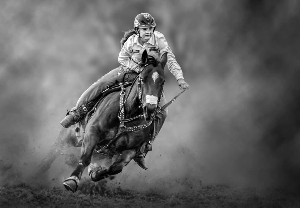 Rodeo Rider Speed by Irene Wu — canvas wall art
