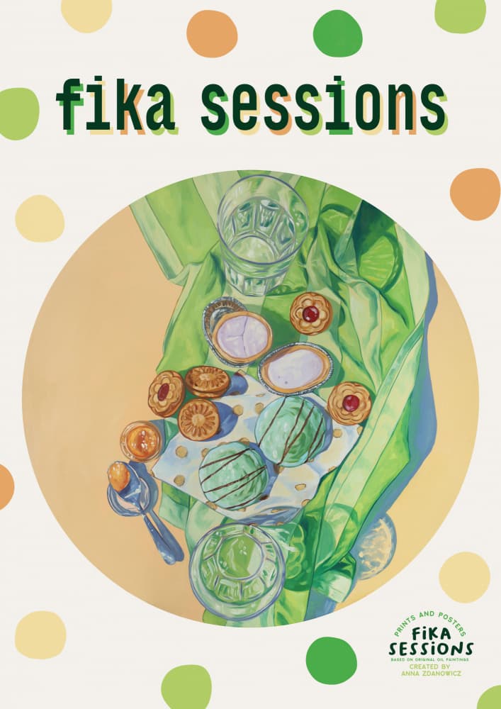 Fika Sessions Sweets by Anna Zdanowicz — canvas wall art