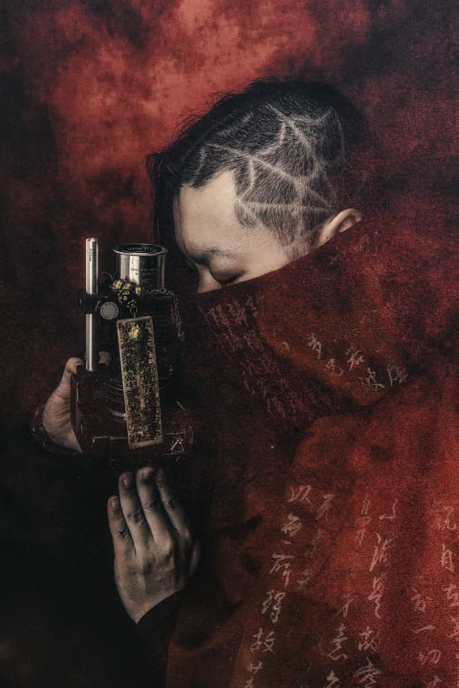 Red Cloaked Mystic by KOIKI — canvas wall art