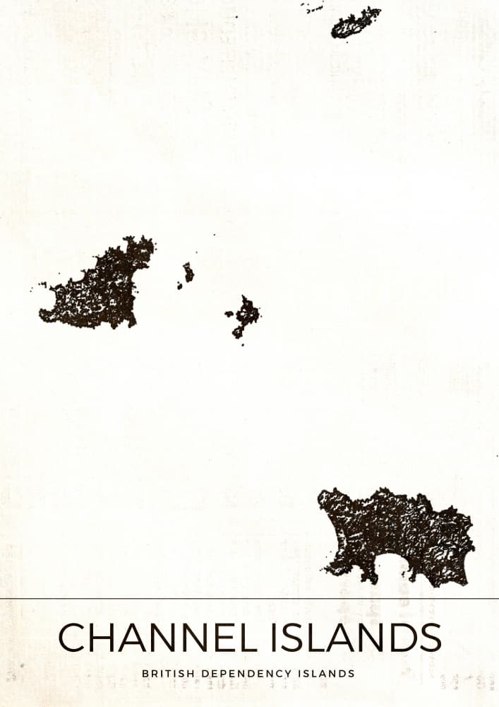 Channel Islands Map by Nicholas — canvas wall art