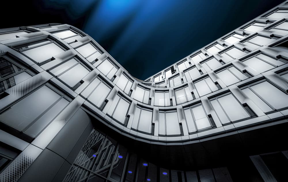 Curved Modern Architecture by Roland M Schwerdtfeger — canvas wall art