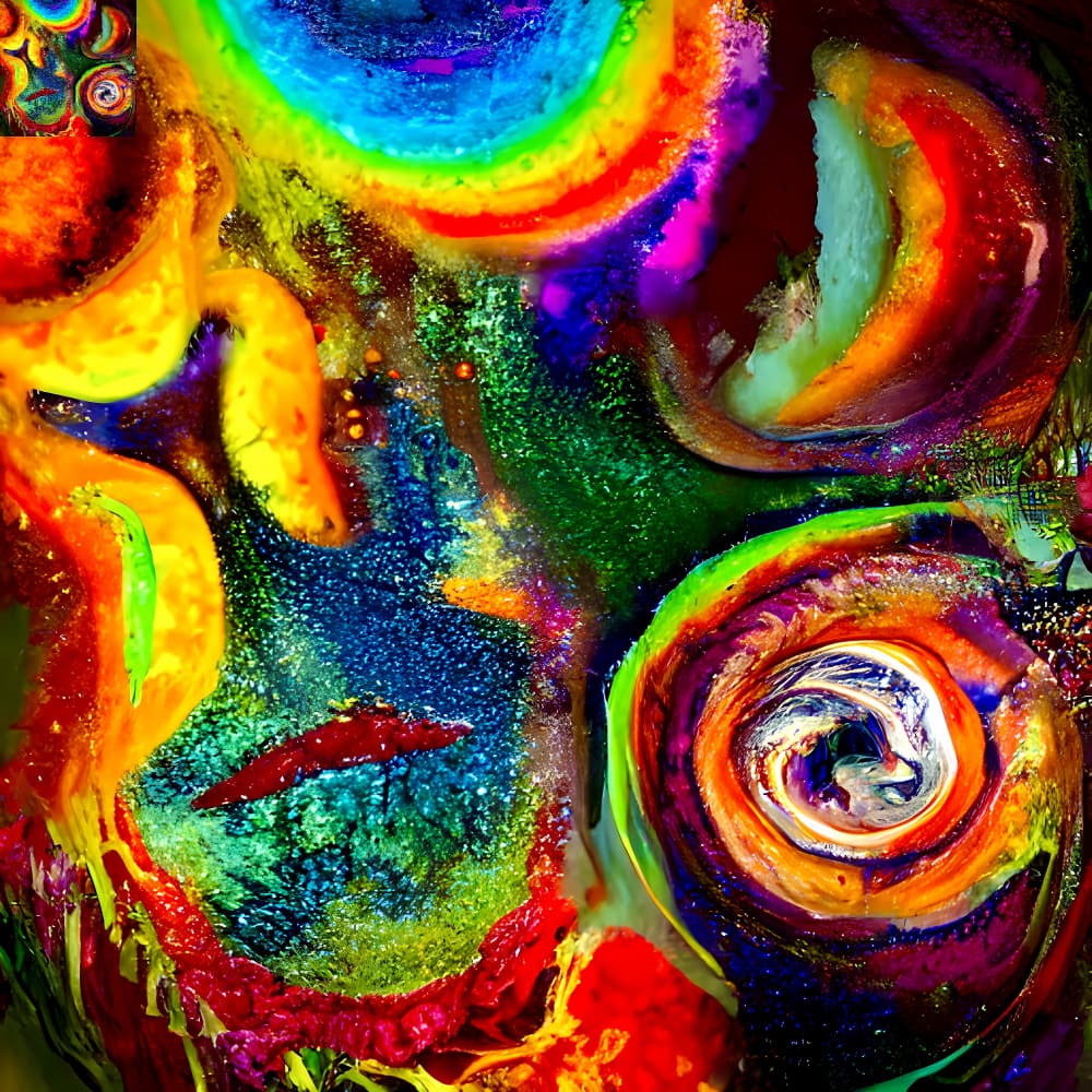 Vibrant Abstract Swirl by mnemonixART — canvas wall art