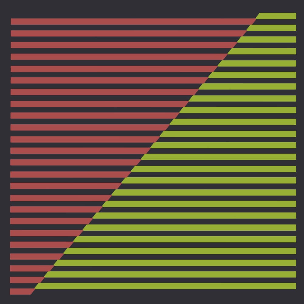 Geometric Color Block Stripes by Carlos Perez Del Moro — canvas wall art