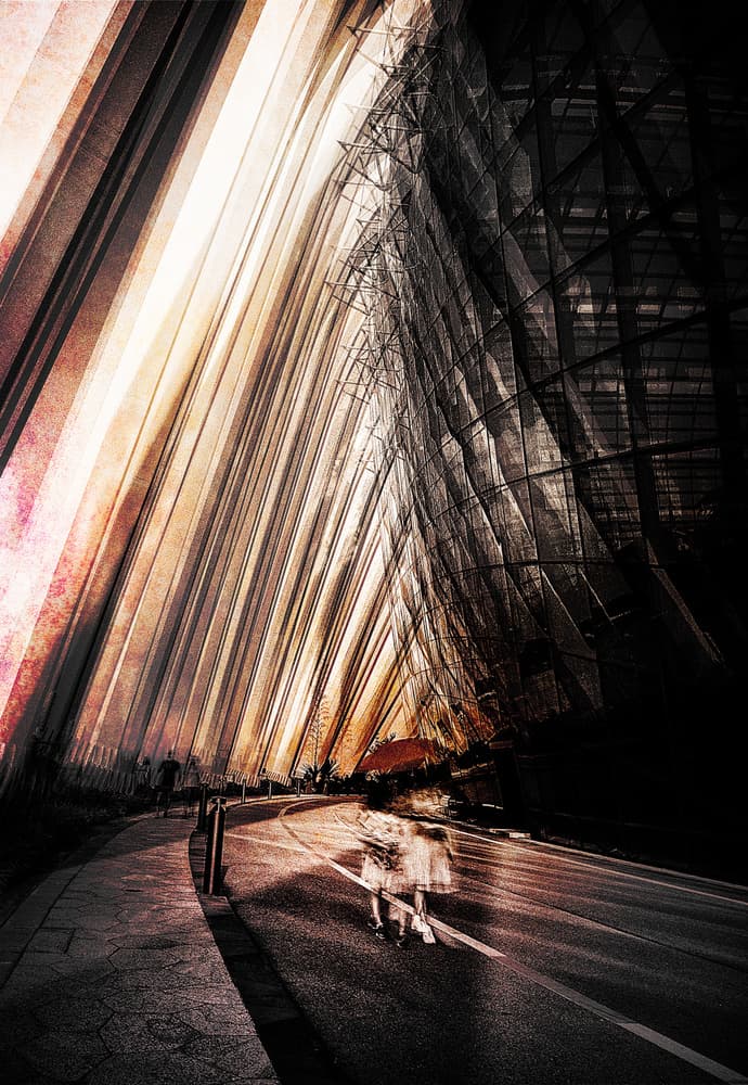 Urban Light Tunnel by Carmine Chiriacò — canvas wall art