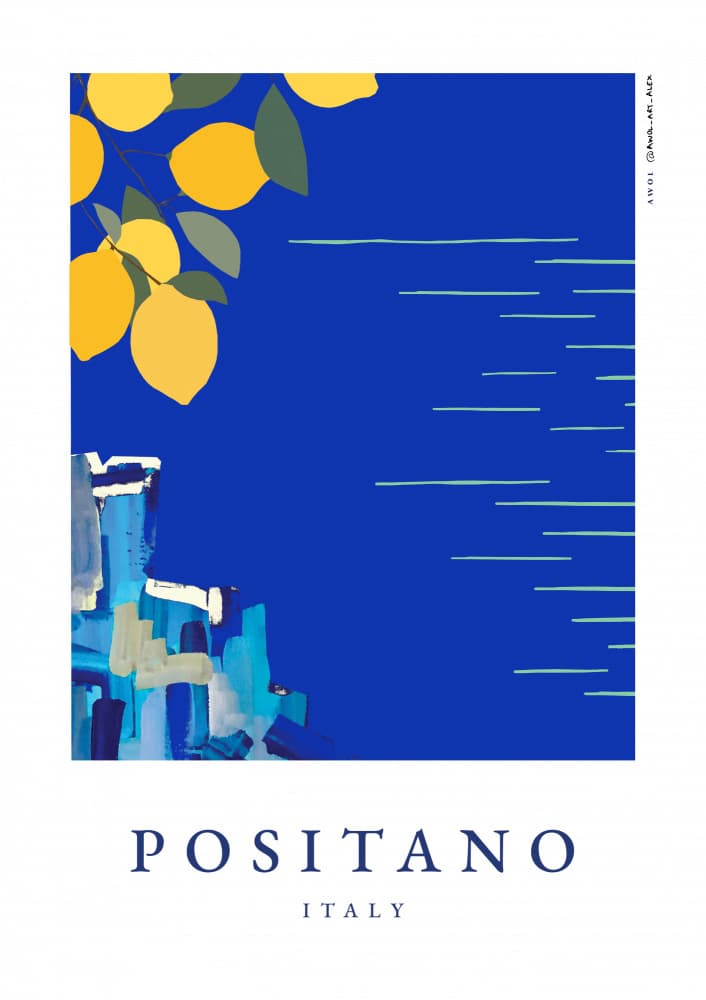 Positano Lemon Coast by Awol Art Alex — canvas wall art