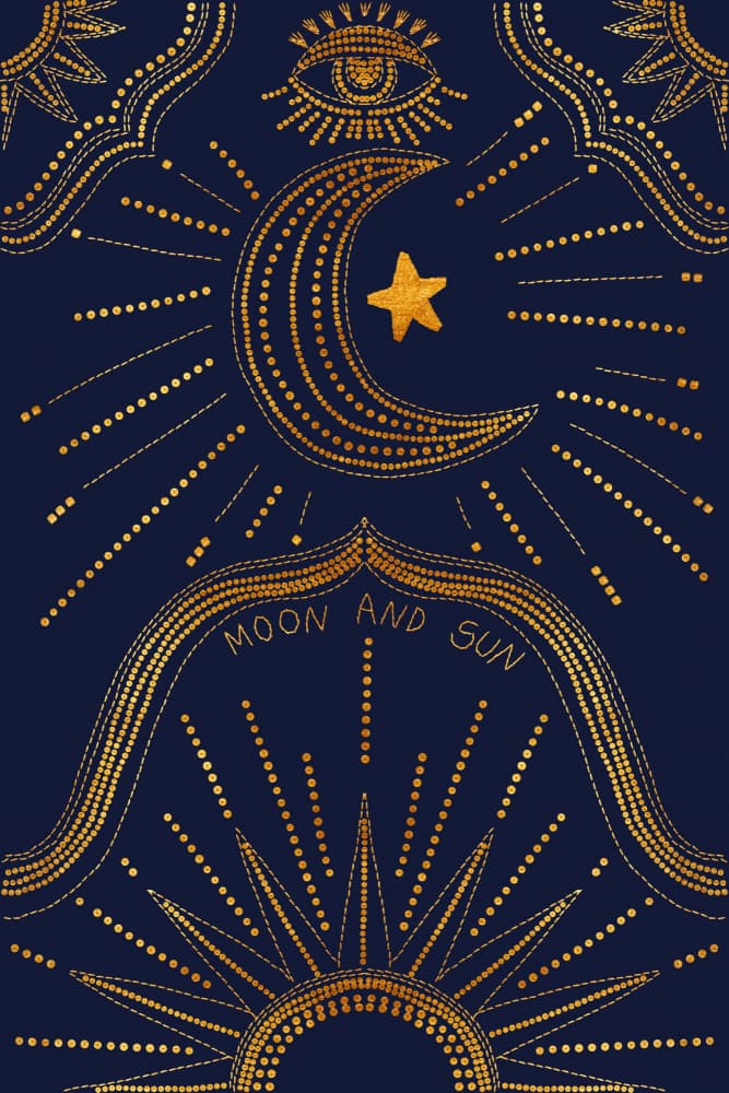 Golden Moon Sun Eye by DePaulo — canvas wall art