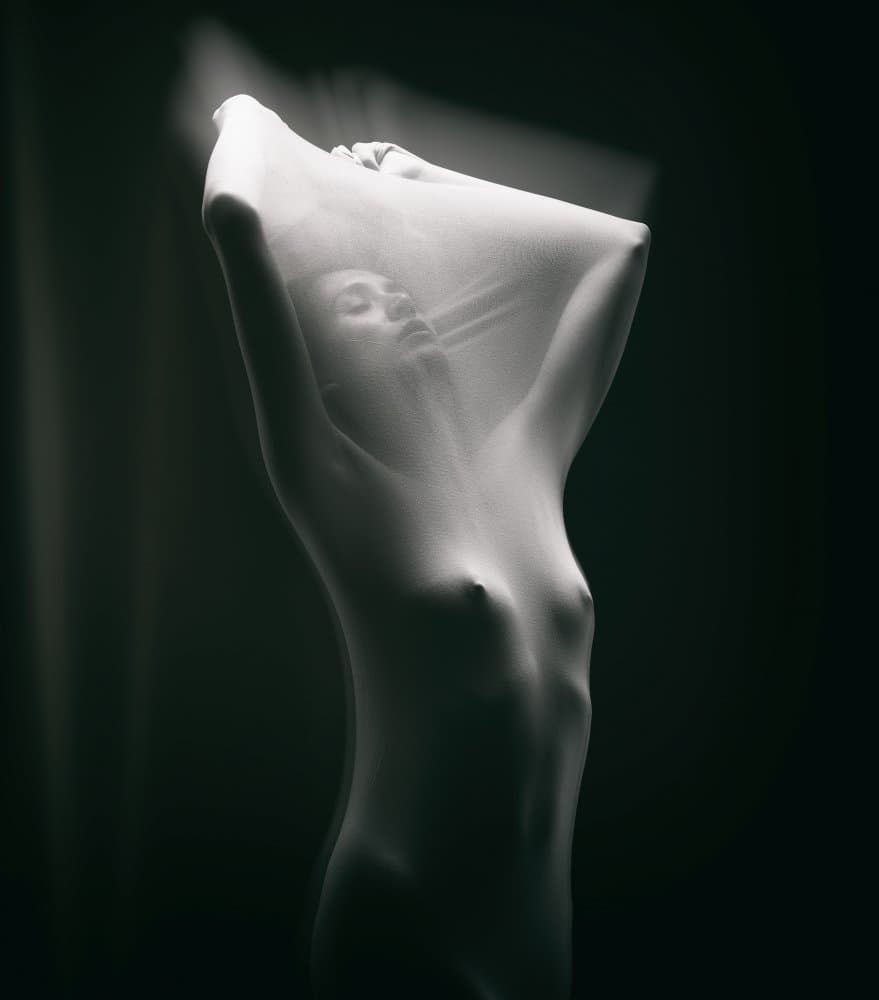 Woman Draped in Light by James Yang — canvas wall art