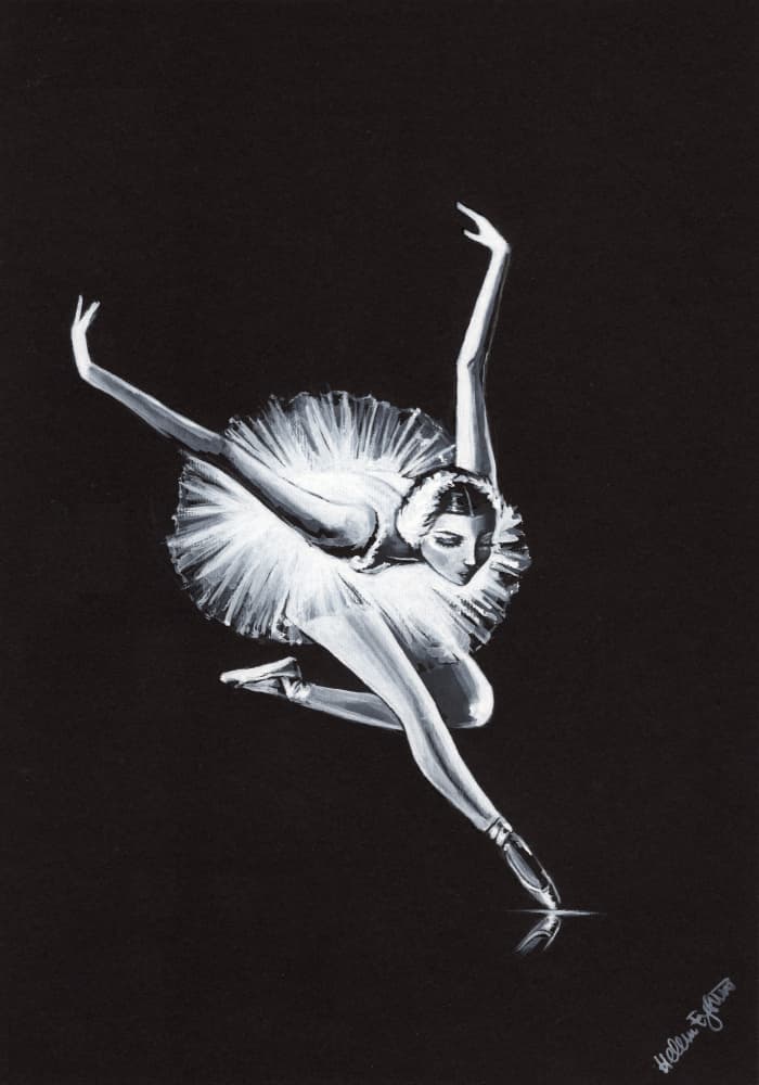 Swan Lake Ballerina by Helena Engström — canvas wall art