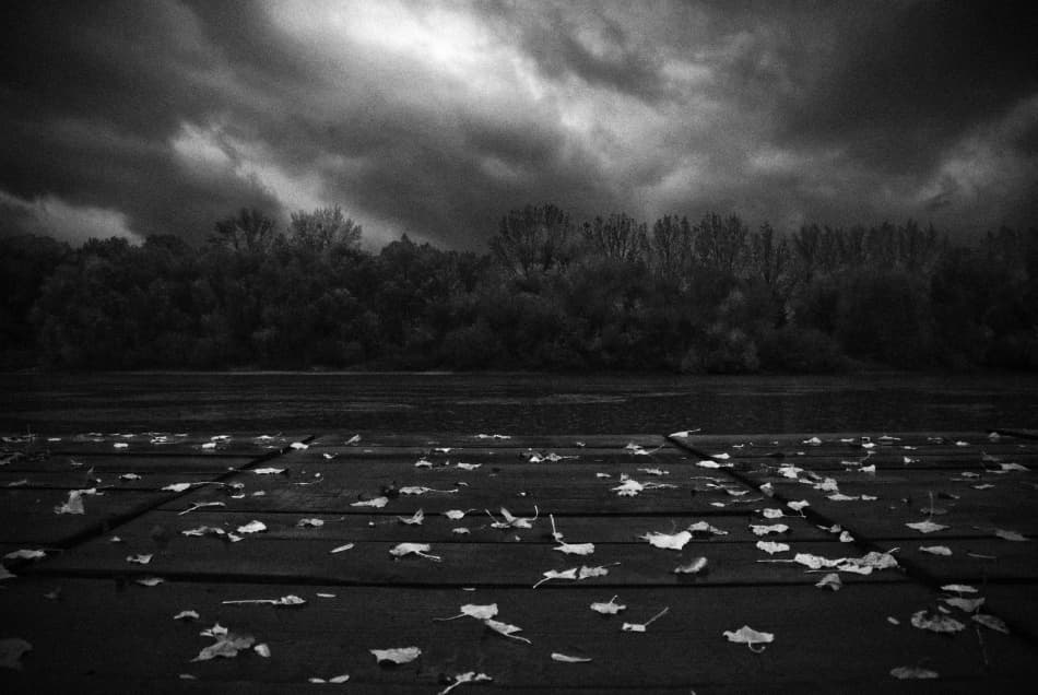 Stormy Autumn Dock by Codrin Lupei — canvas wall art