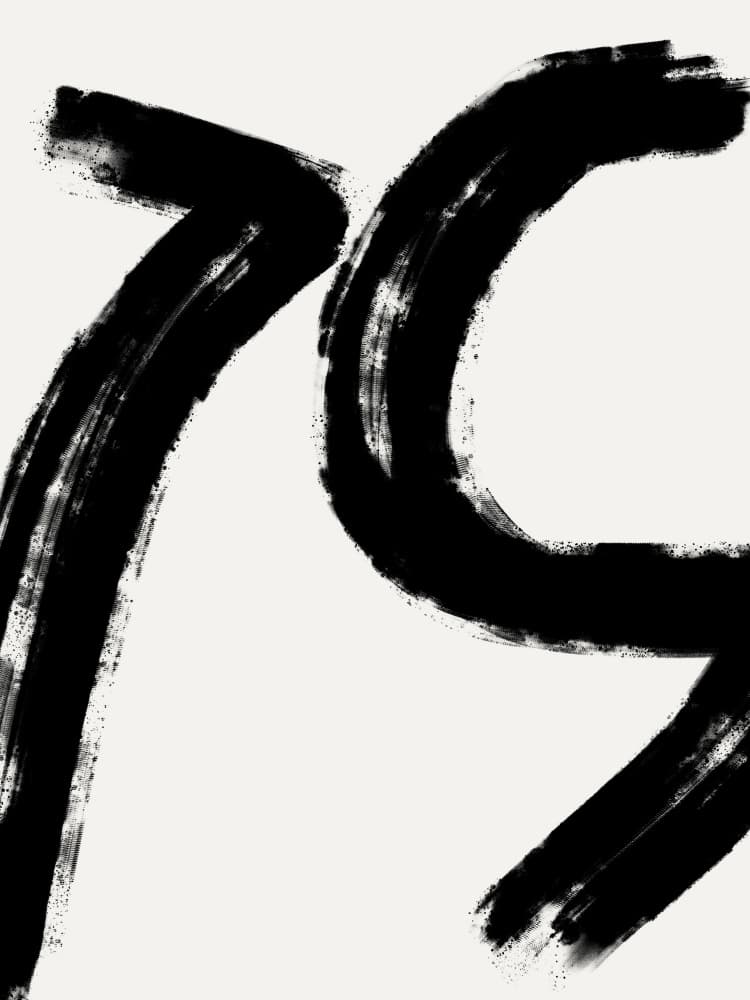 Bold Black Seventy Nine by Imaginative — canvas wall art
