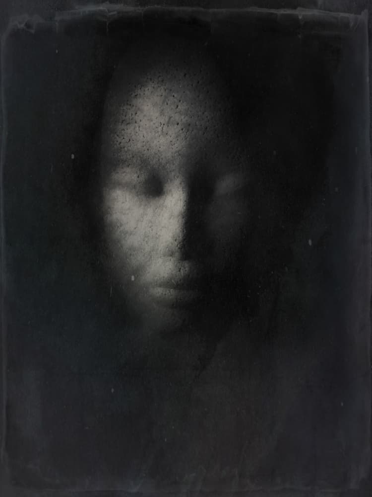 Mysterious Dark Portrait by Cicek Kiral — canvas wall art