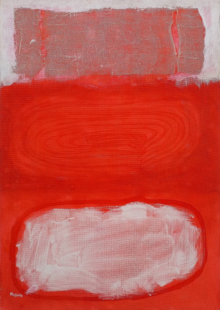 Red White Abstract by Wayne Sleeth — canvas wall art