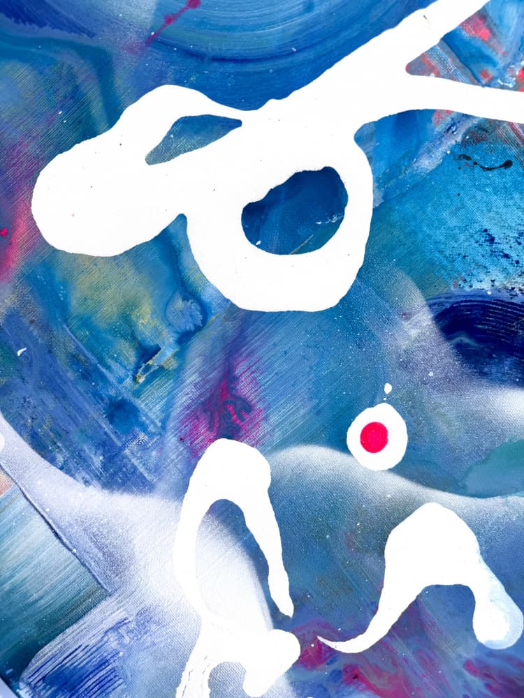 Vibrant Blue Fluid Abstract by Anna Viklund — canvas wall art