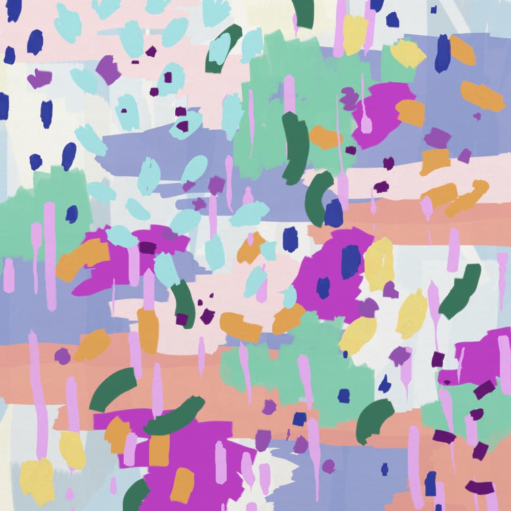 Playful Pastel Brushstrokes by Orara Studio — canvas wall art