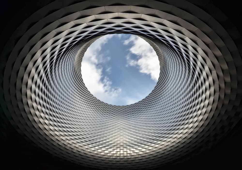 Geometric Sky Portal by Renate Reichert — canvas wall art