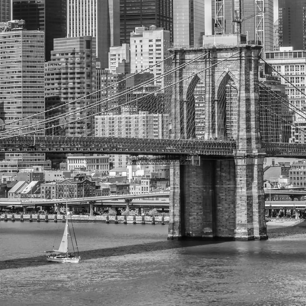 Brooklyn Bridge Sailboat by Melanie Viola — canvas wall art